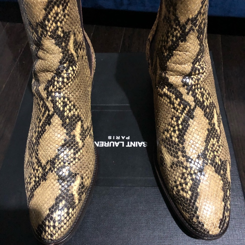 Saint laurent python boot